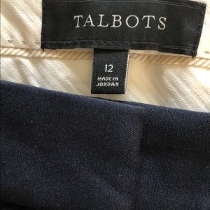 Talbots classic tailored navy slacks